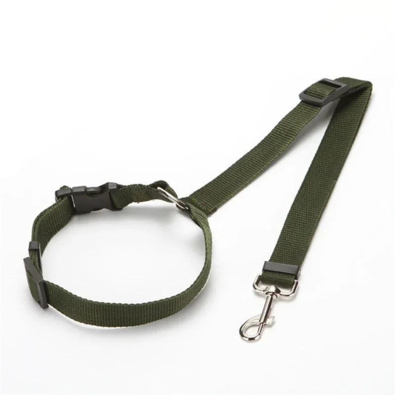 Solid Two-in-one Pet Car Seat Belt Lead Leash BackSeat Safety Belt Adjustable Harness for Kitten Dogs Collar Pet Accessories