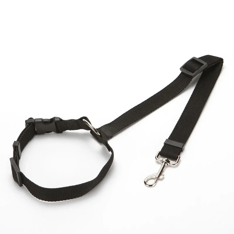 Solid Two-in-one Pet Car Seat Belt Lead Leash BackSeat Safety Belt Adjustable Harness for Kitten Dogs Collar Pet Accessories