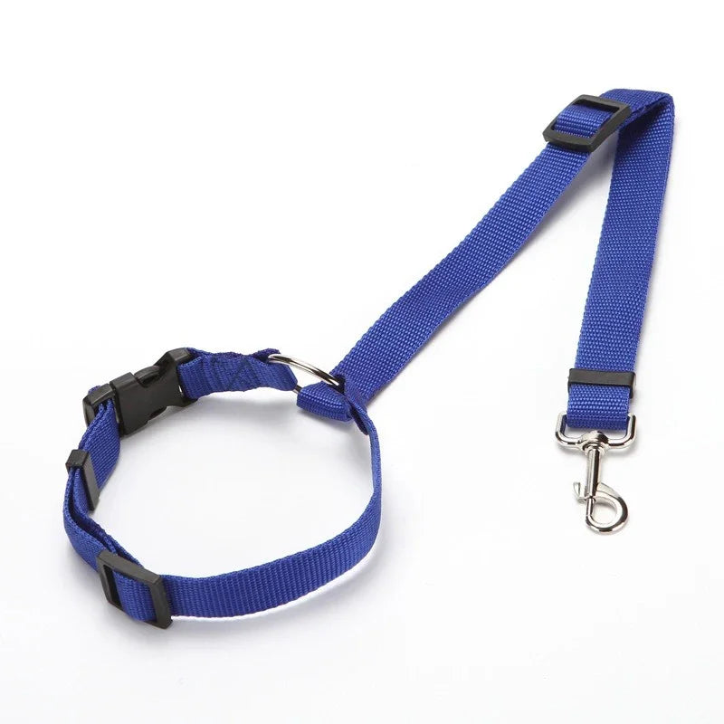 Solid Two-in-one Pet Car Seat Belt Lead Leash BackSeat Safety Belt Adjustable Harness for Kitten Dogs Collar Pet Accessories