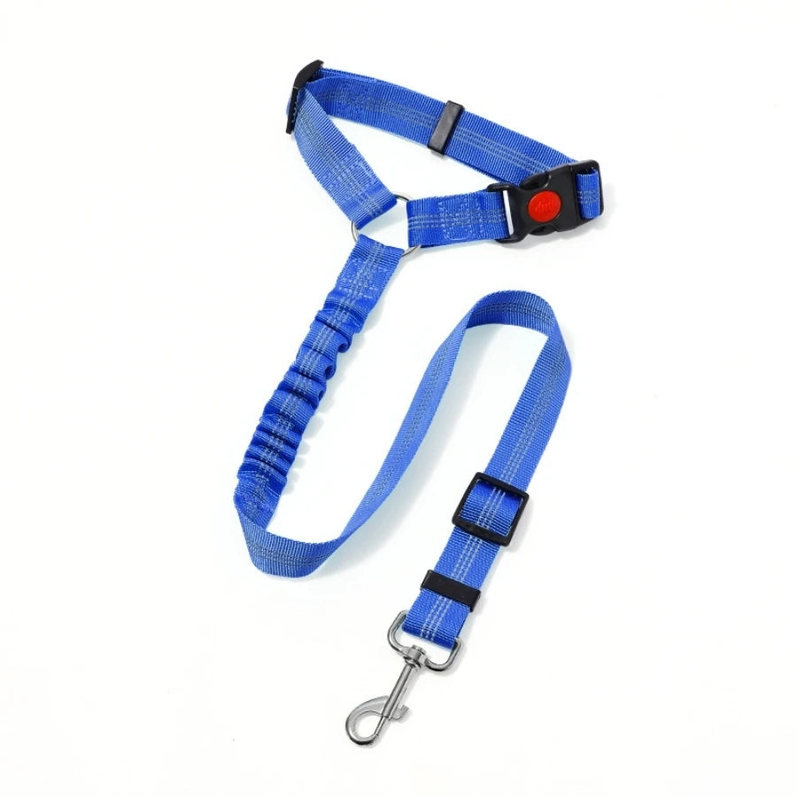 Pet products car seat belt dog leash with buffer elastic reflective safety rope leash dog rope