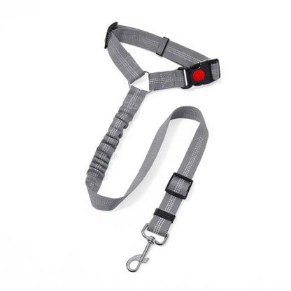 Pet products car seat belt dog leash with buffer elastic reflective safety rope leash dog rope