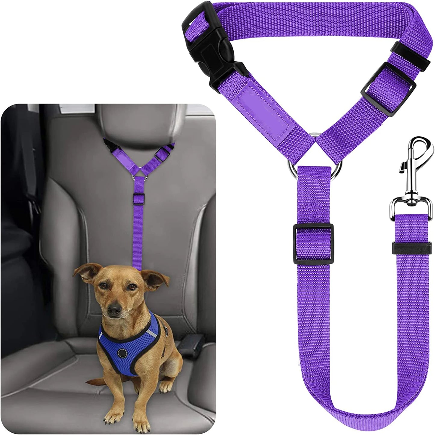 1pc Pet Dog And Cat Seat Belt, Car Headrest Restraint, Adjustable Safety Rope, Car Seat Belt