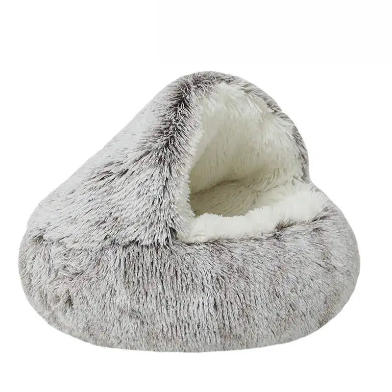 UUVIMA(UUVIMA) Winter Warm Shell Nest Semi Closed Cat Nest Dog Nest Pet Crystal Velvet Shell Cat Nest Semi Enclosed Dog Nest