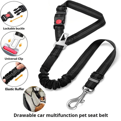 Dog Leash Pet Car Safety Buckle Multi-functional Walking Dog Rope Small Dog Big Dog Car Pet