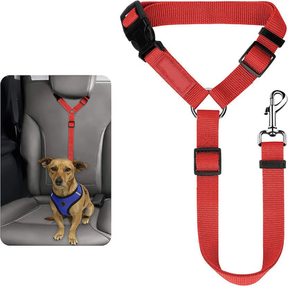 1pc Pet Dog And Cat Seat Belt, Car Headrest Restraint, Adjustable Safety Rope, Car Seat Belt