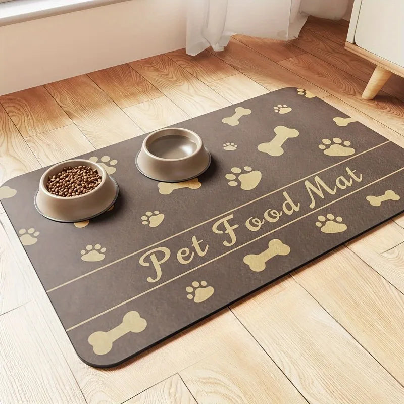 Pet Placemat No Stains Quick Dry Absorbent Dog Food Bowl Mat Cat Feed Mat Cat Dog Drinking Feeding Placemat Pet Feeder Pads