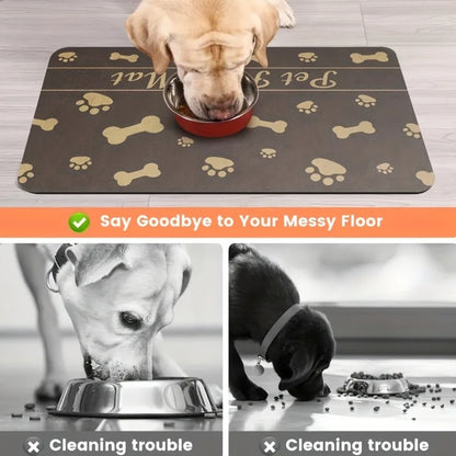 Pet Placemat No Stains Quick Dry Absorbent Dog Food Bowl Mat Cat Feed Mat Cat Dog Drinking Feeding Placemat Pet Feeder Pads