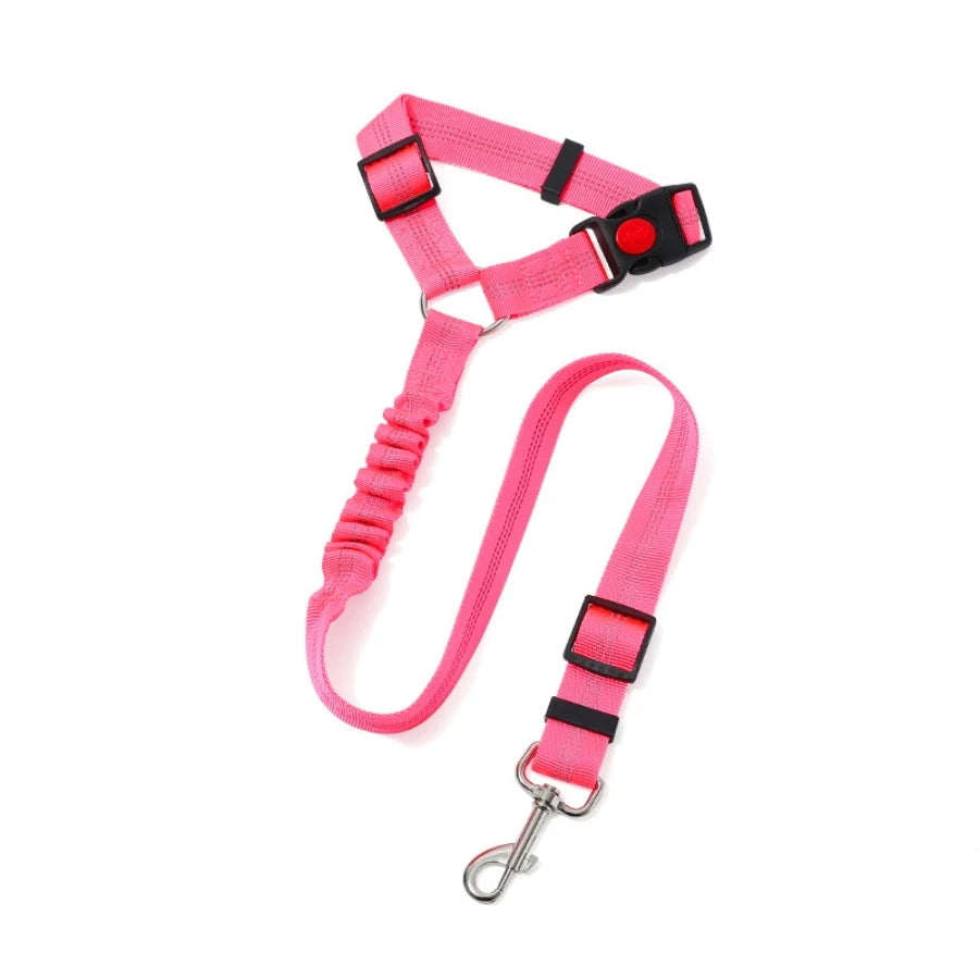 Pet products car seat belt dog leash with buffer elastic reflective safety rope leash dog rope