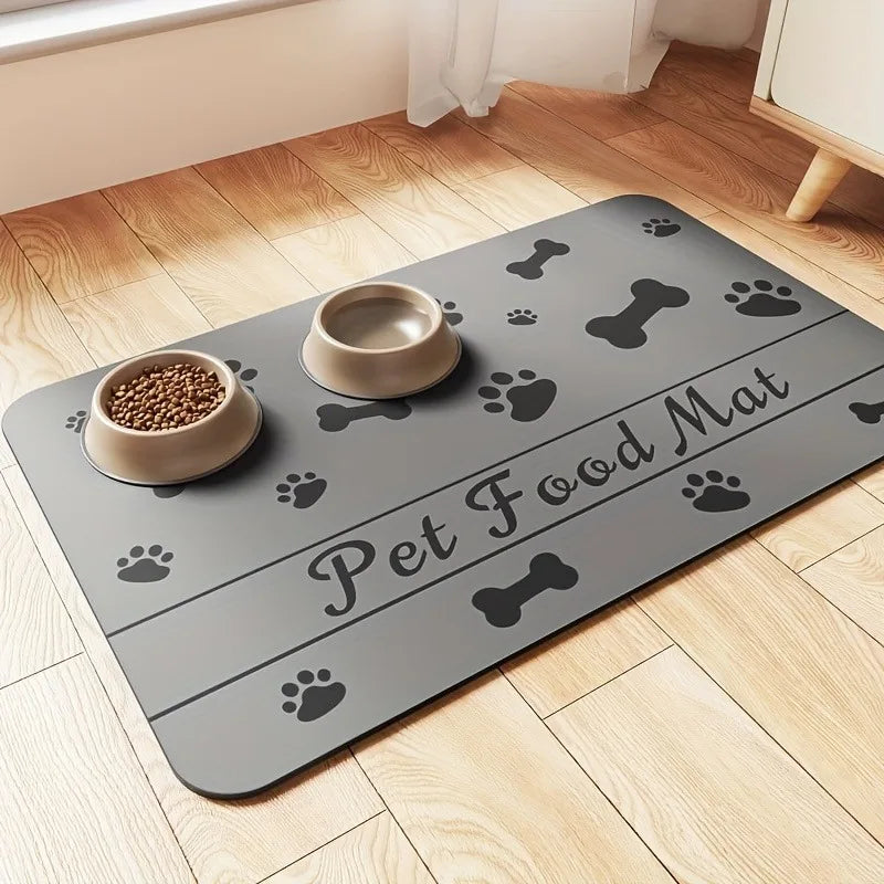 Pet Placemat No Stains Quick Dry Absorbent Dog Food Bowl Mat Cat Feed Mat Cat Dog Drinking Feeding Placemat Pet Feeder Pads