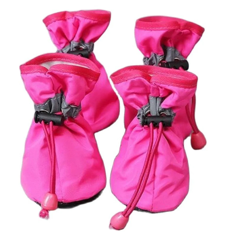 4pcs/set Waterproof Pet Dog Shoes Anti-slip Rain Boots For Small Cat Dogs Foot Cover Footwear Puppy Booties Pet Paw Accessories