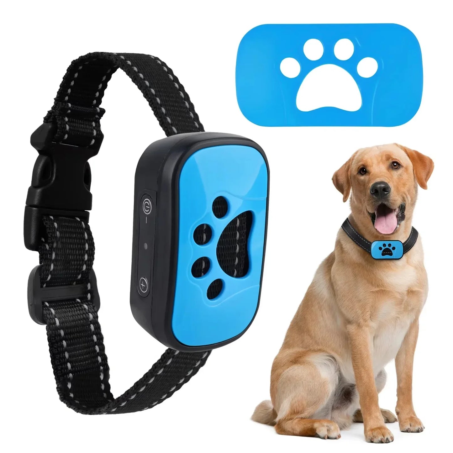 Pet Dog Anti Barking Device USB Rechargeable Dogs Training Collar Ultrasonic Stop Barking Vibration Anti Bark Collar