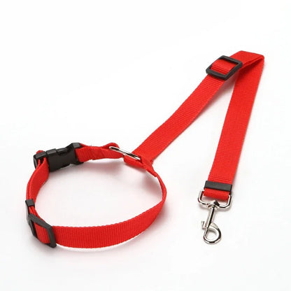 Solid Two-in-one Pet Car Seat Belt  Lead Leash BackSeat Safety Belt Adjustable Harness for Kitten Dogs Collar Pet Accessories